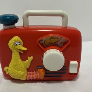 Sesame Street Wind Up Musical Radio Big Bird Pop Up Antenna 1990 Jim Henson
